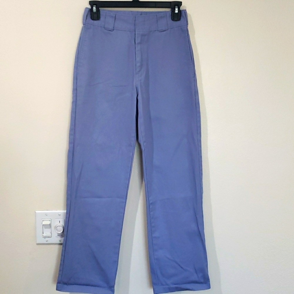 Blue Dickies Workers Crop Roll Hem Size 0